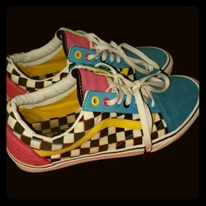 💫VANS Multicolored Old Skool Checkerboard Lowtop